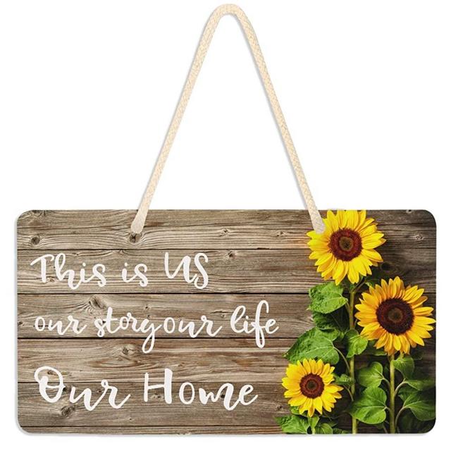 Welcome Sign Front Porch Decor - Sunflowers Front Door Decor This is Us Our Home Wall Plaque House Wood Sign Porch Decorations Home Decor Hanging
