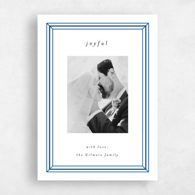 Cobalt, Blue Holiday Card - Jingle Portrait