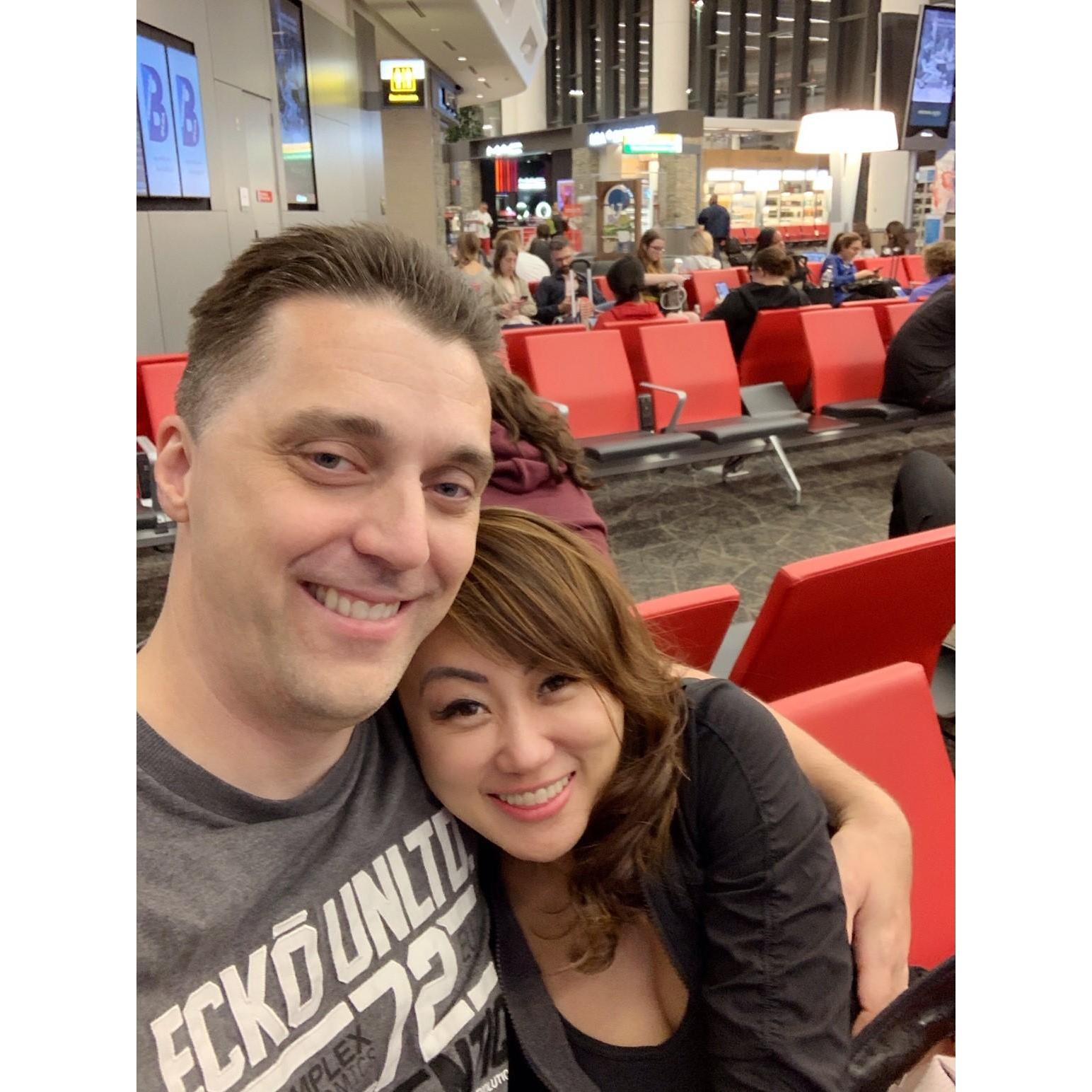 Our first domestic travel.  Off to Chicago!