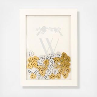 Personalized Floral Heart Drop Guestbook