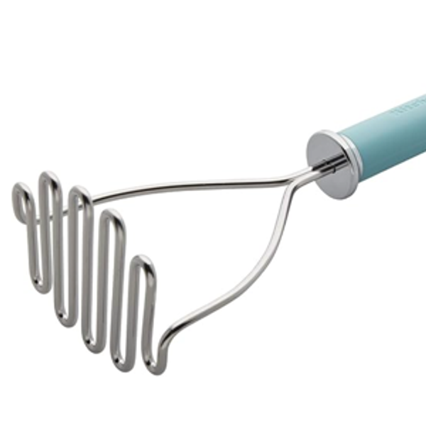 KitchenAid Gourmet Stainless Steel Wire Masher, 10.24-Inch, Aqua Sky