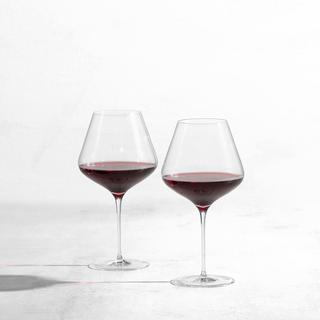 Handmade Nektar Burgundy Glass, Set of 2