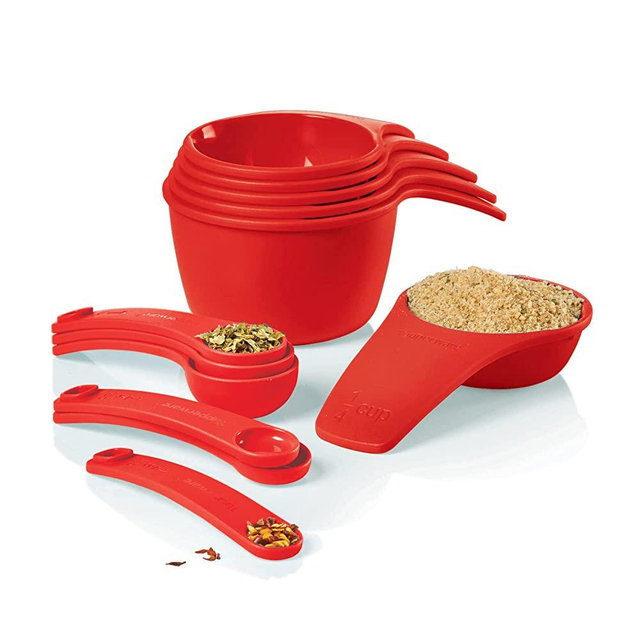 TUPPERWARE Brand Measuring Mates Set - 6 Measuring Cups + 6 Spoons - Dishwasher Safe & BPA Free