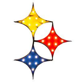 Pittsburgh Steelers Hypocycloid Light Up Metal Wall Sign
