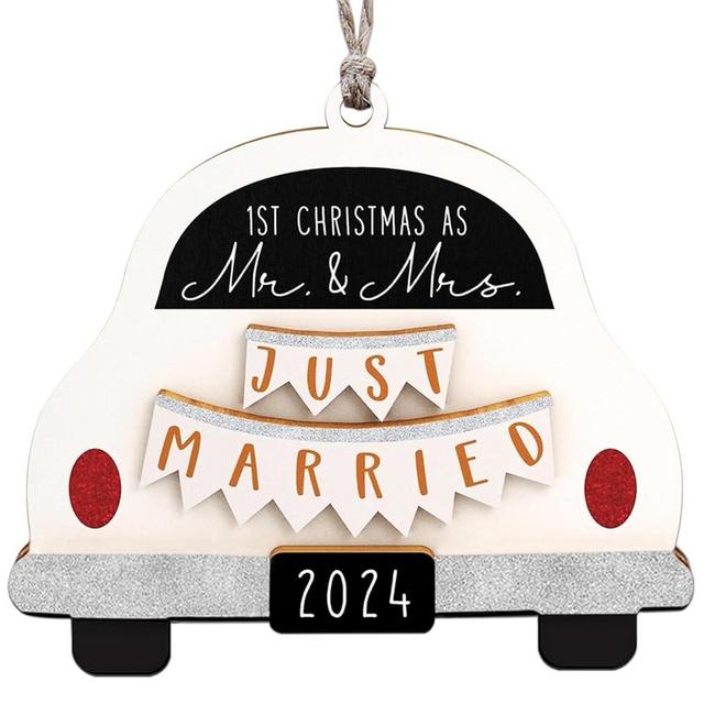 First Christmas Married Ornament 2024, Our First Christmas As Mr and Mrs Christmas Ornament - Bridal Shower Gift, Marriage Gifts, Wedding Gifts for Couples, Gifts for Newlyweds
