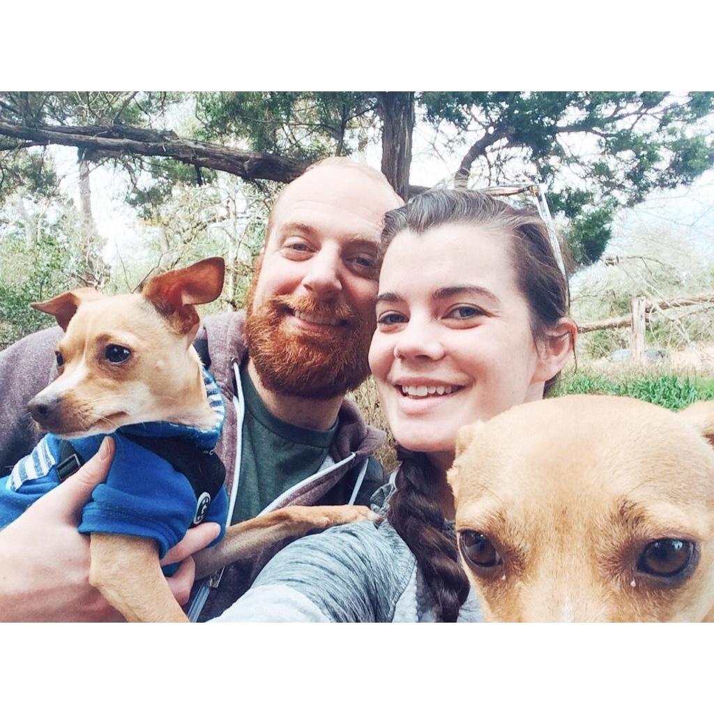 Our little family! We took this picture about a year before we ended up buying a house down the street from this park.