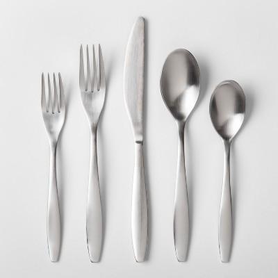 20pc Curved Satin Stainless Steel Silverware Set - Project 62™