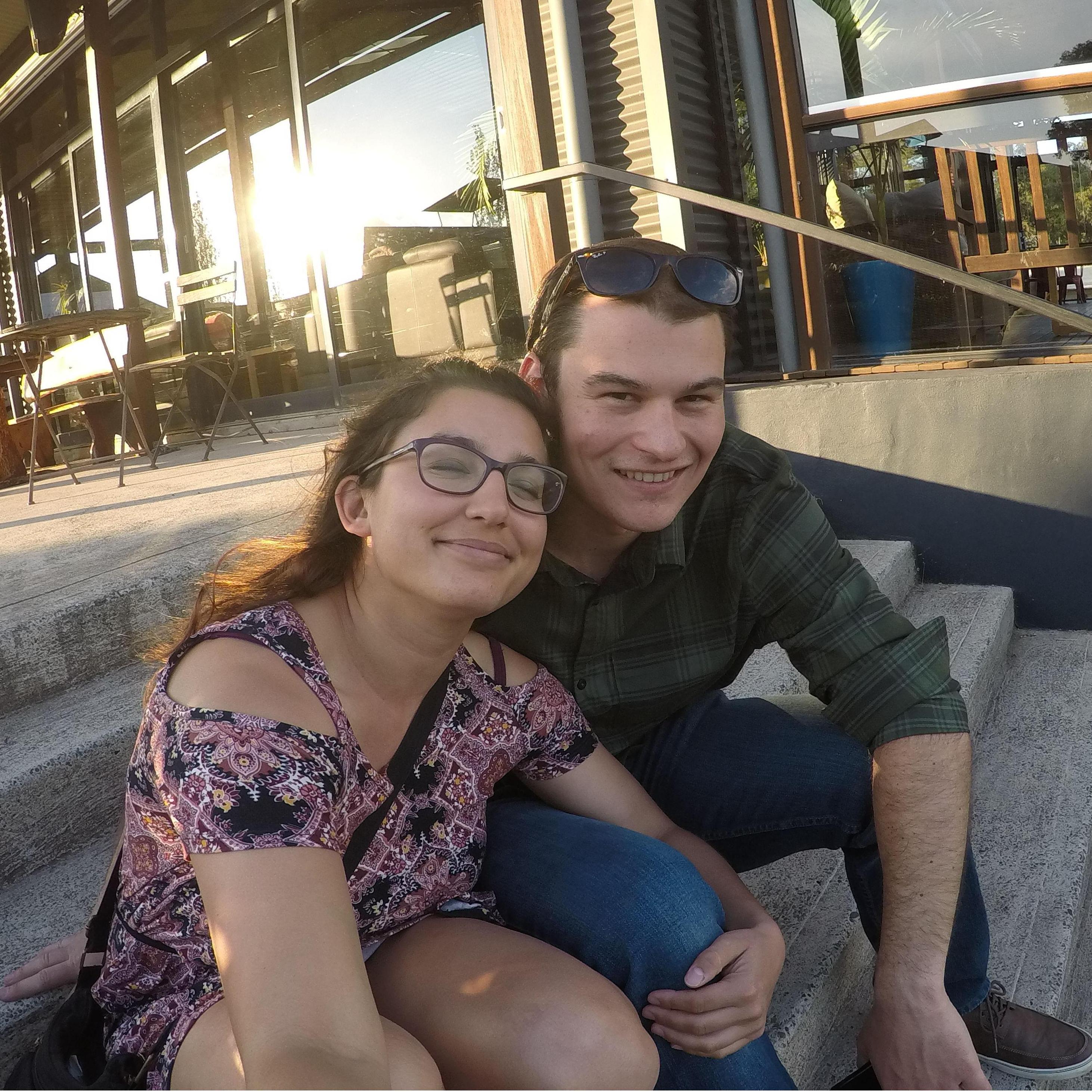 Taken right after embarrassing ourselves while wine tasting in Australia... we broke a wine glass in a fancy French tasting room!