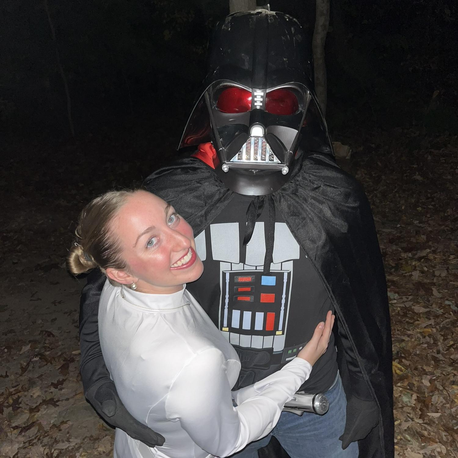 Halloween: Chase's version. Darth Vader and Princess Leia