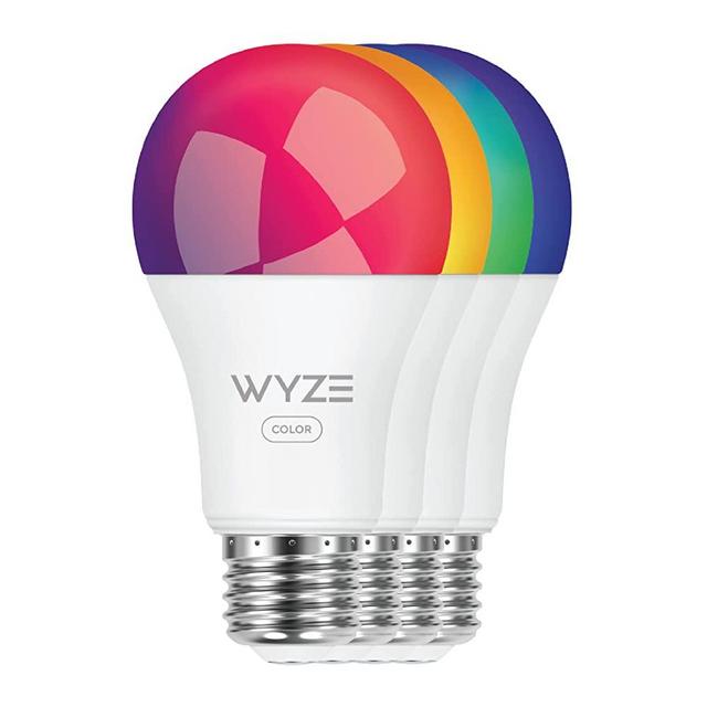 Wyze Bulb Color, 1100 Lumen WiFi RGB and Tunable White A19 Smart Bulb, Compatible with Alexa and Google Assistant - 4 Pack