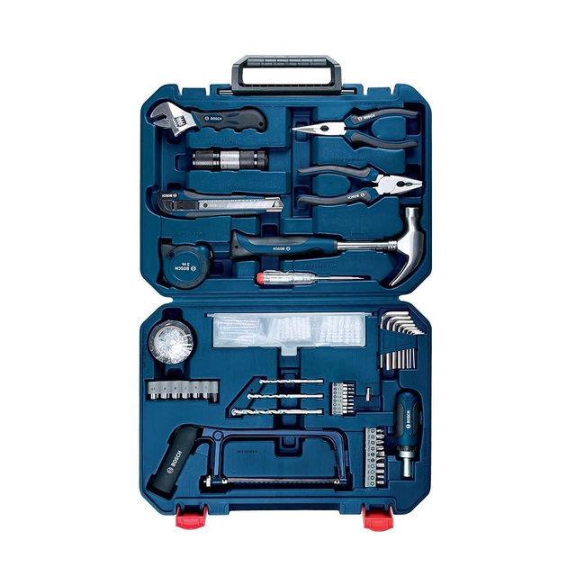 Bosch All-in-One 108 Pieces Hand Tool Kit (Blue, Hard case)