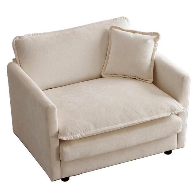 Miscoos Chenille Oversized Accent Chair - 41.4”W Big Comfy Modular Cloud Chair, Cozy Armchair for Living Room, Bedroom, Kids Room, Family, Reading Nook, Sand Beige