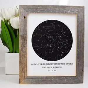 Unique Wedding Gift for Couple Constellation Map Custom Star Map Constellation Print Personalized Night Sky Gift Personalized Star Map