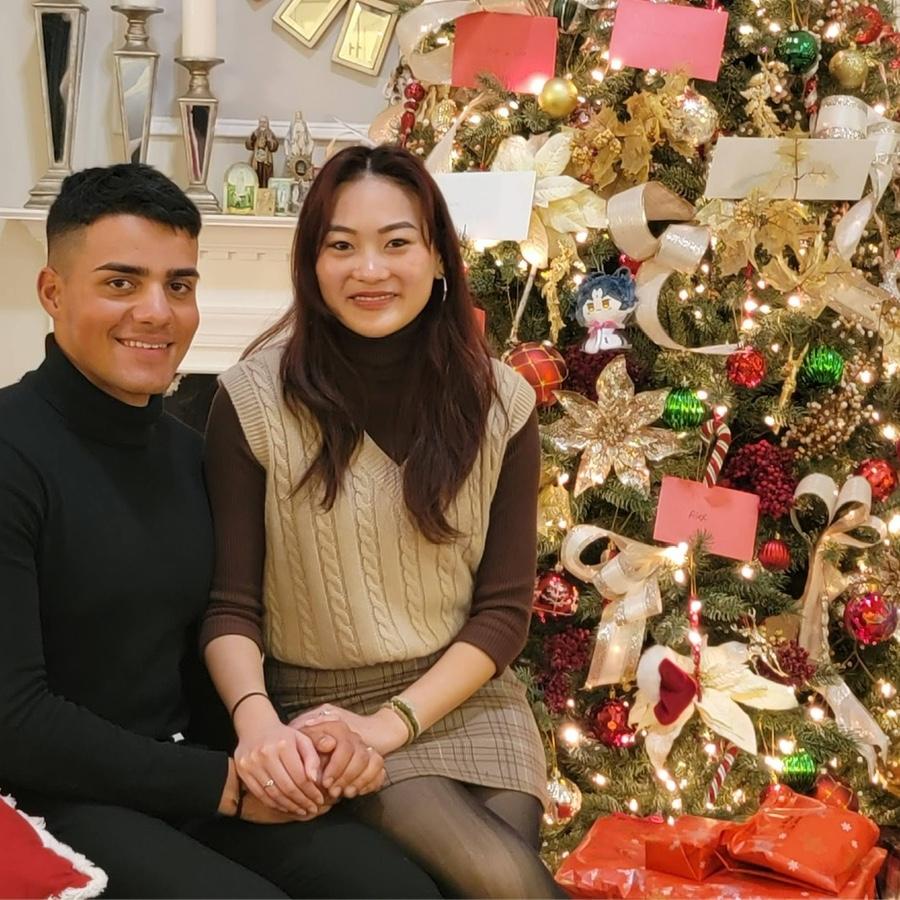 12/25/22: Christmas night at my family’s party. We announced our engagement to my them (my grandpa didn’t believe us for the longest time LOL)