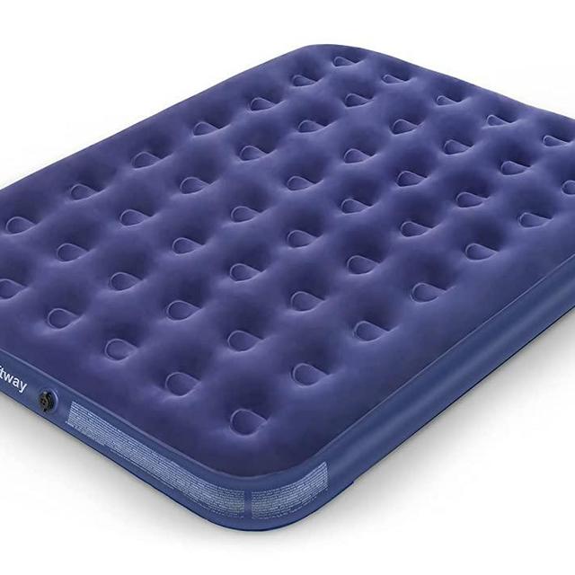 Giftway Queen Camping Air Mattress Inflatable Air Bed - Inflatable Air Mattresses with Flocked Top Foldable Blow Up Bed for Camping Tent /Guest/Travelling - Housewarming Gifts for Women/Men/Kids
