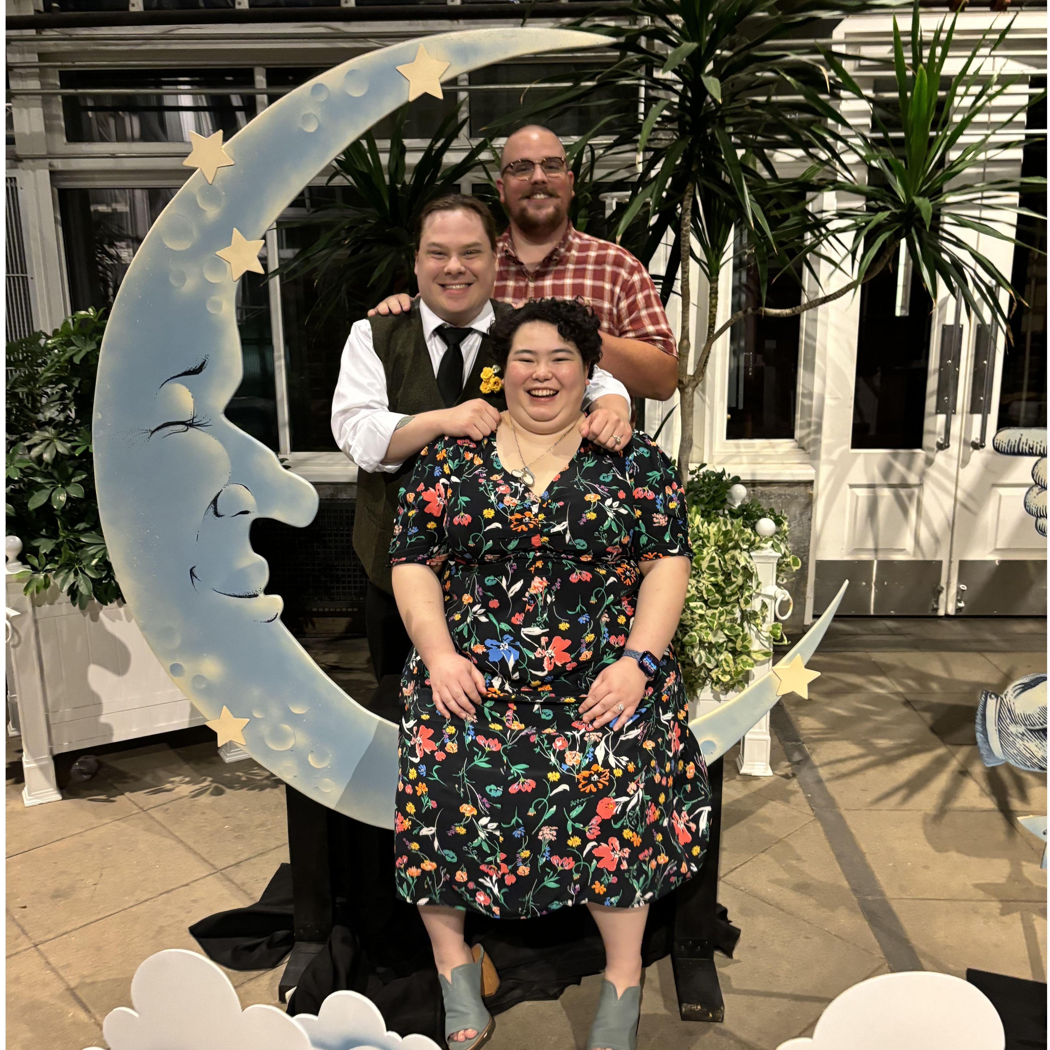 Pete, Emma, and Hudson at Rob and Roni's wedding!