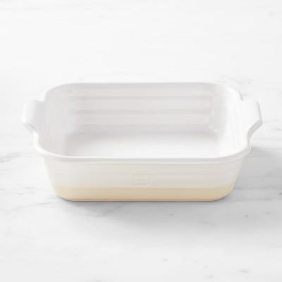 Emile Henry French Ceramic Potter Square Baker, White