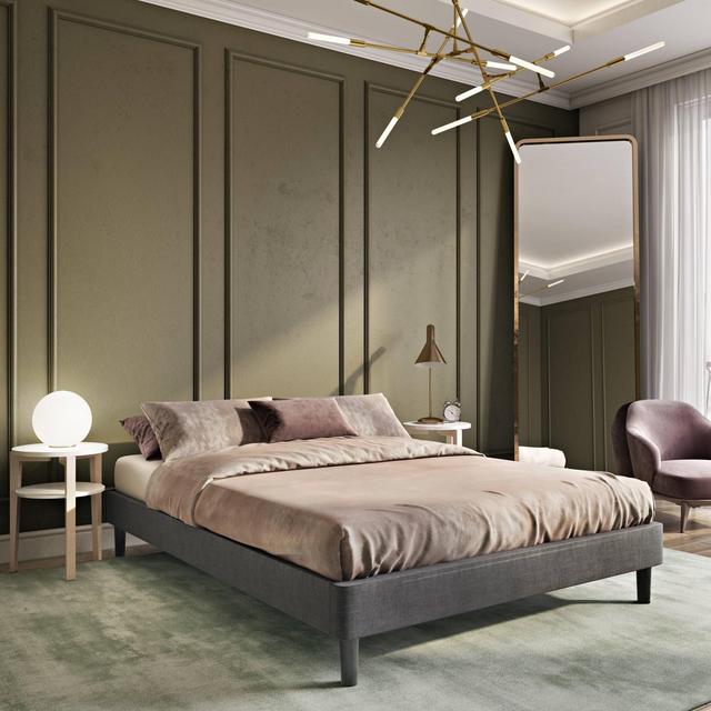 King Upholstered Platform Bed Frame with Legs - Jubilee Mattress