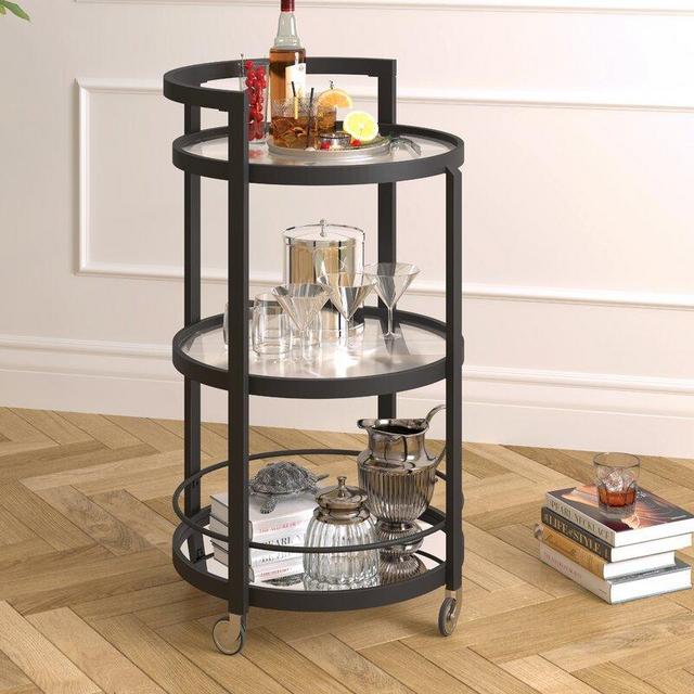 Willem Mirrored Bar Cart
