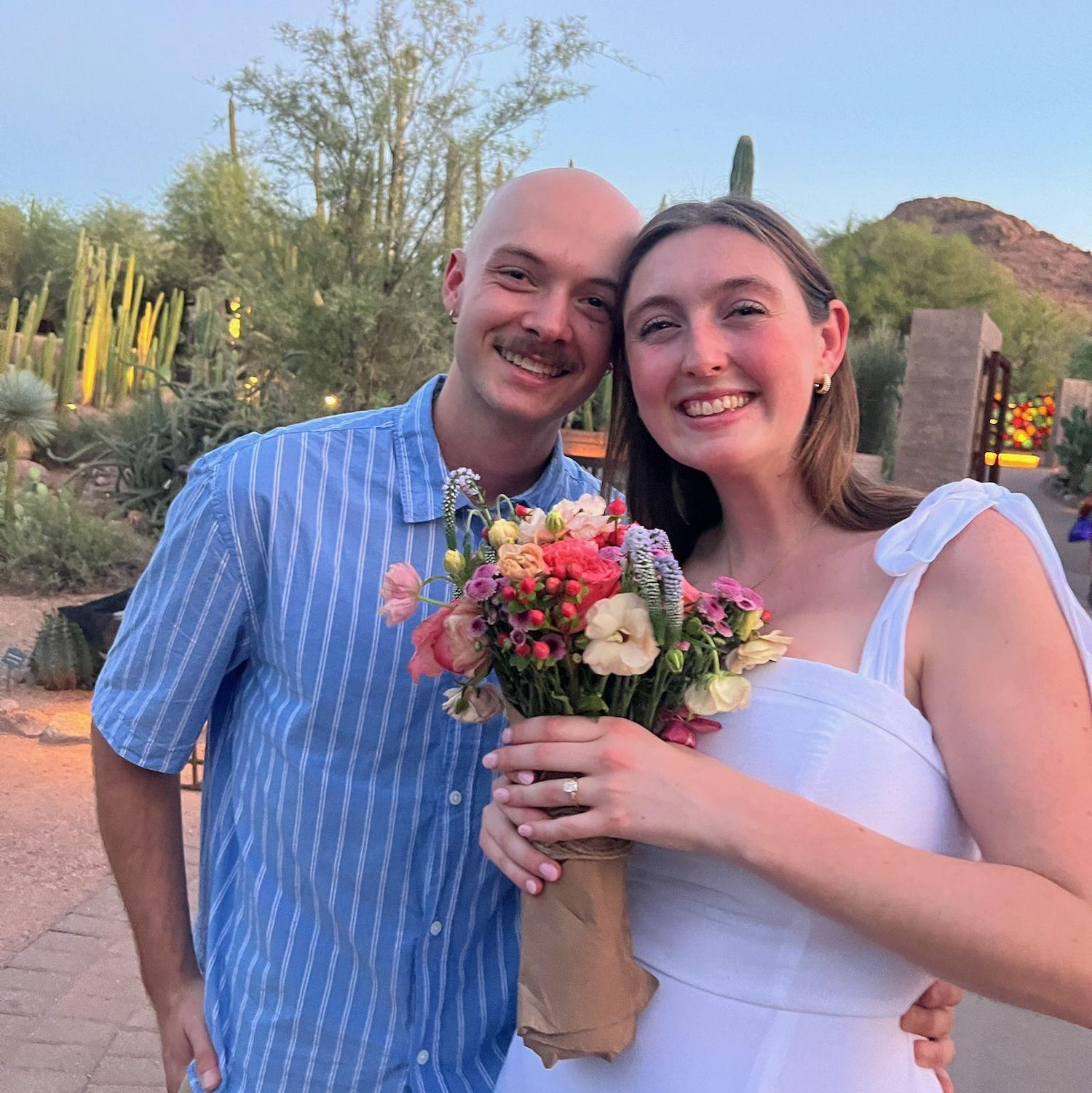 Moments after she said "yes"!!