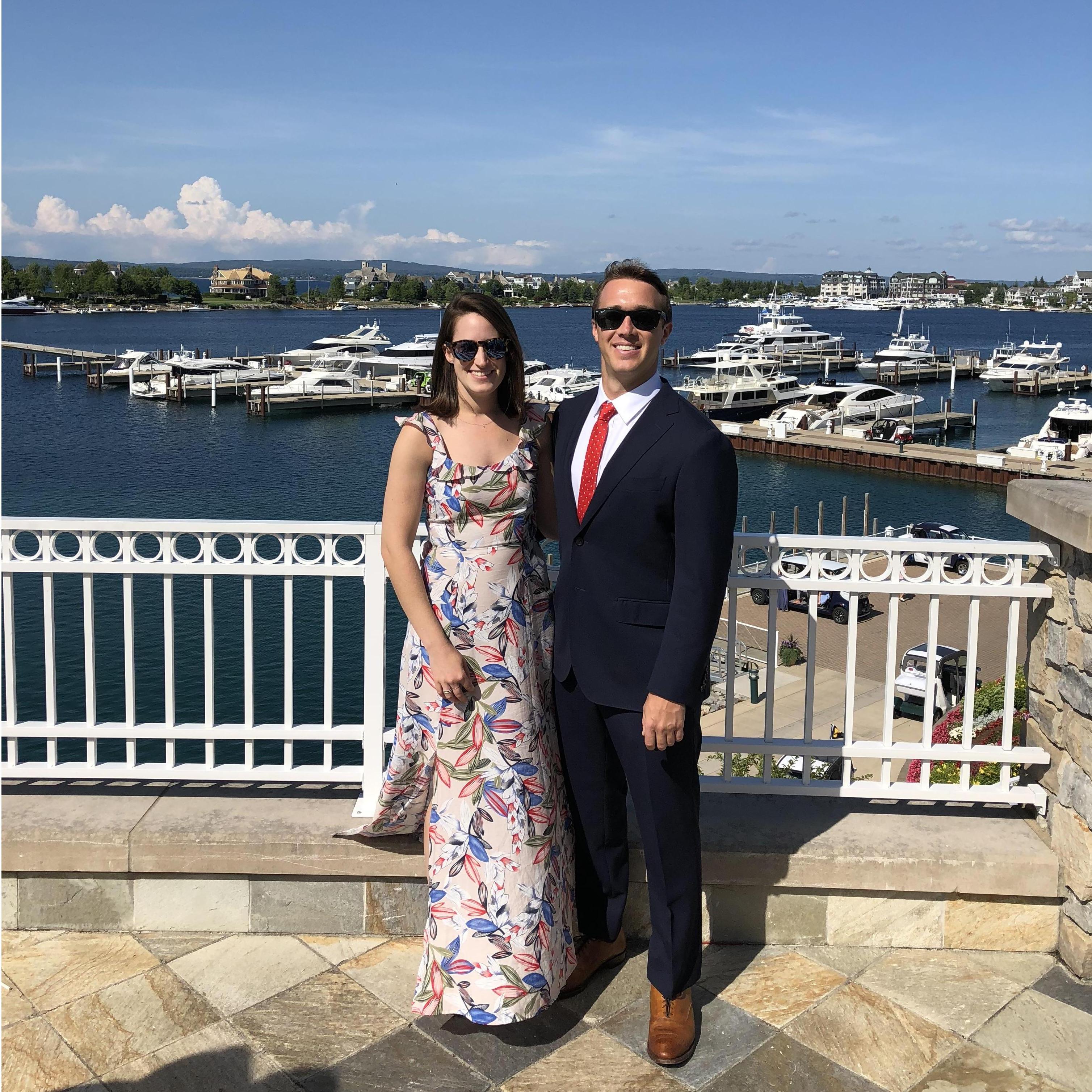 At David and Lauren's wedding in Northern Michigan