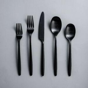 Ava Matte Black Flatware | JazzUpCo