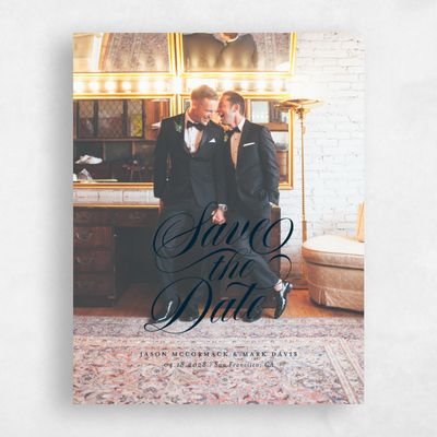 Darkest Teal, Blue Wedding Save the Date - Marquis Photo
