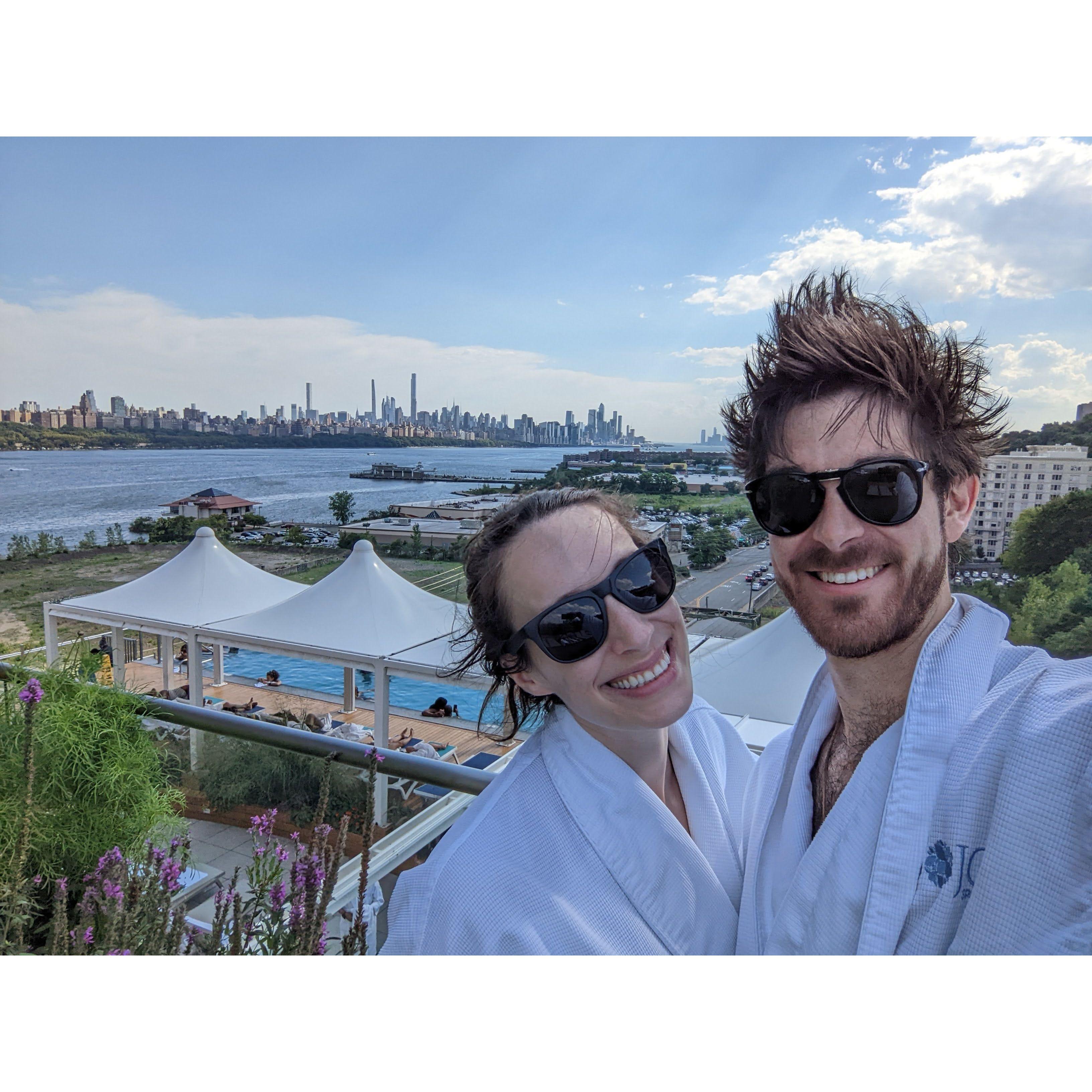 Sojo Spa for Drew's Birthday, so many bodies of water to submerge into