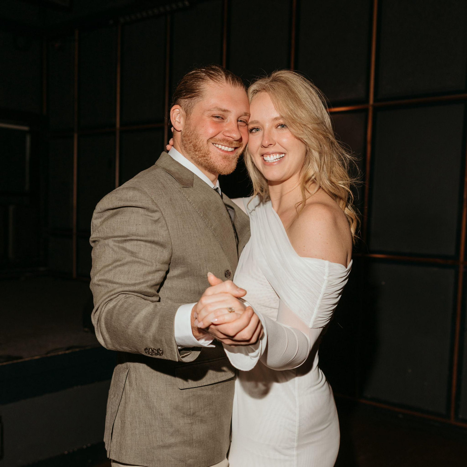 Practicing our first dance