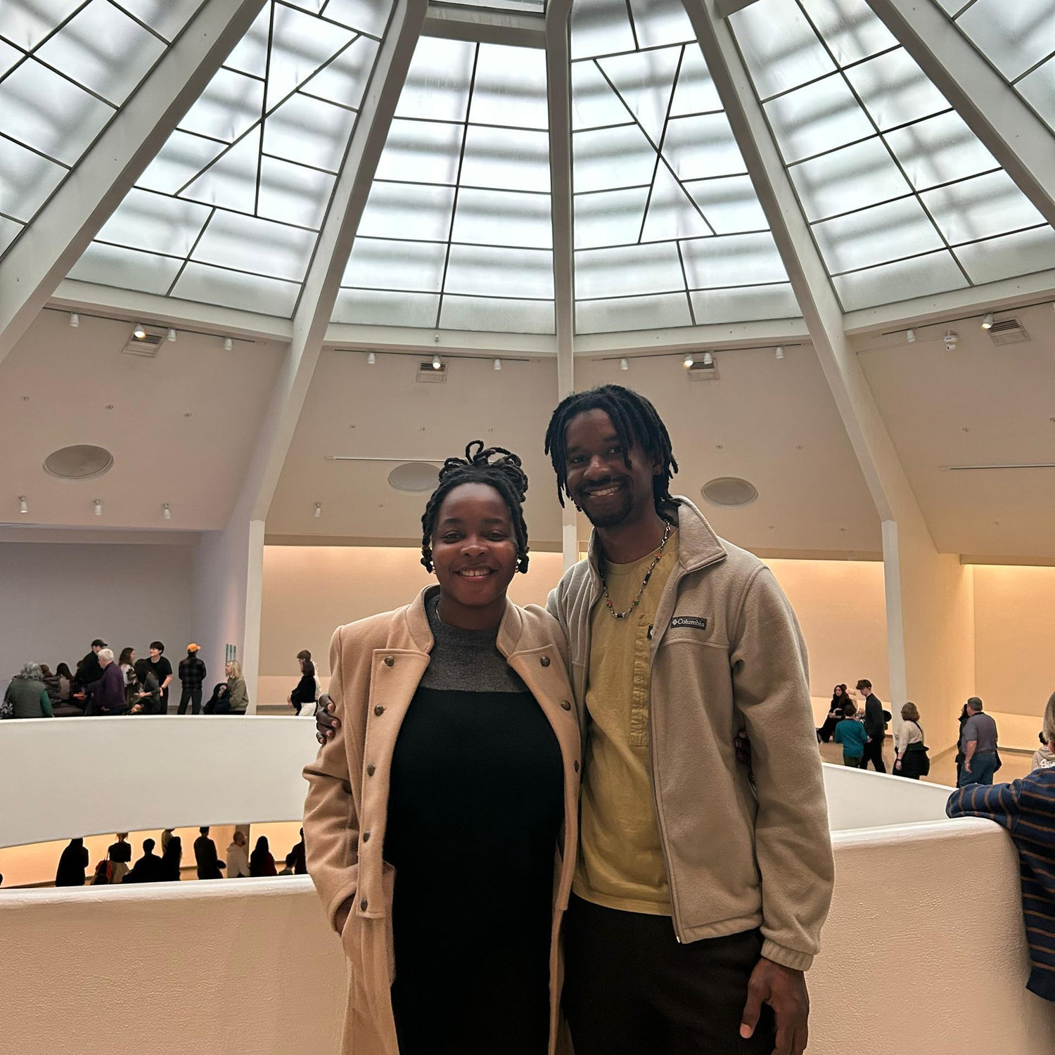 Visiting the wonderful Guggenheim Museum in NY.