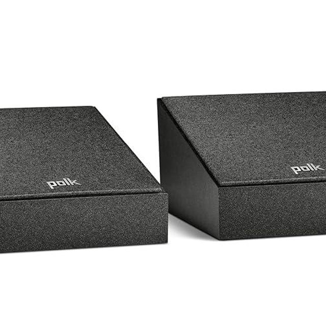 Polk Monitor XT90 Hi-Res Height Speaker Pair for 3D Sound Effect - Dolby Atmos-Certified, DTS:X and DTS Virtual:X Compatible 4" Dynamically Balanced Woofer, Midnight Black