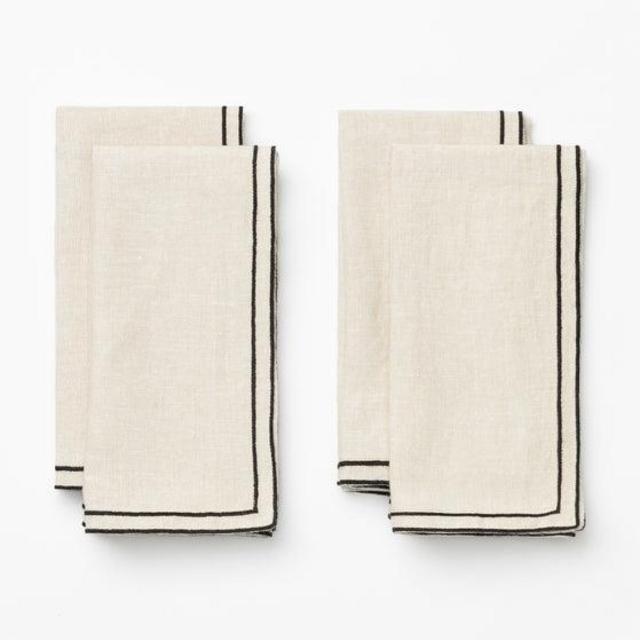Bordered Linen Napkin (Set of 4)