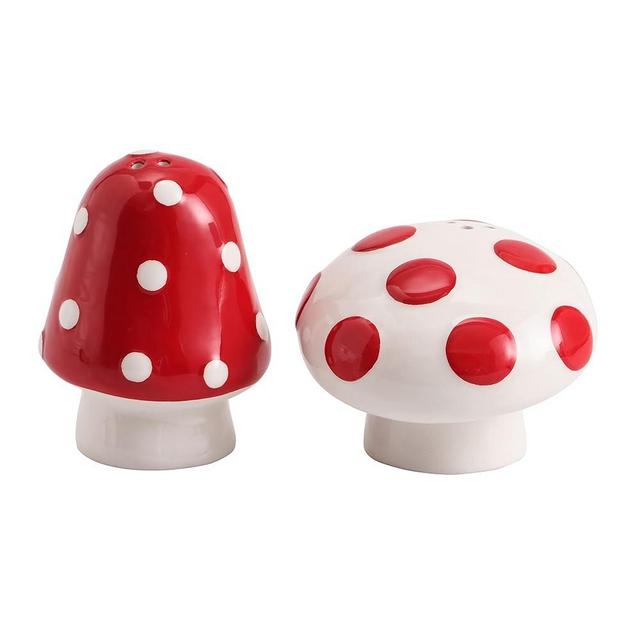 Bico Gnome Mushroom Salt & Pepper Shaker Set, Dishwasher Safe