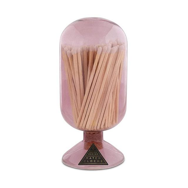Skeem Design Glass Fireplace Match Cloche Bottle (Violet, Small)