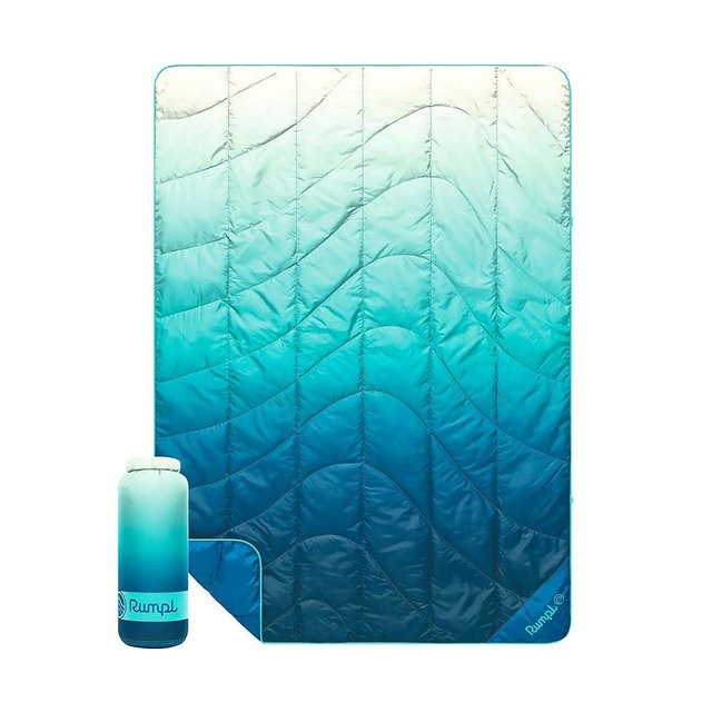 Rumpl Travel Puffy Blanket, Ultra-Packable Travel-Size Warmth and Comfort, Deepfoam Fade