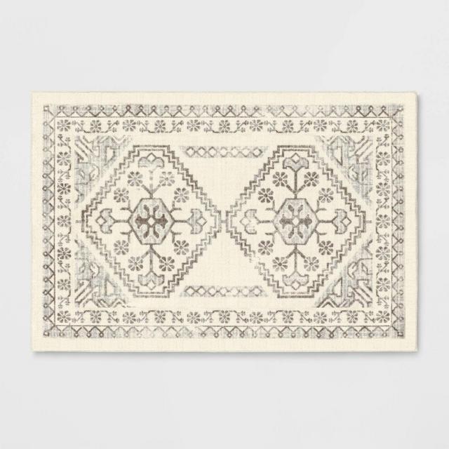 2'5"x3'8" Kensington Washable Persian Style Rug Cream - Threshold™