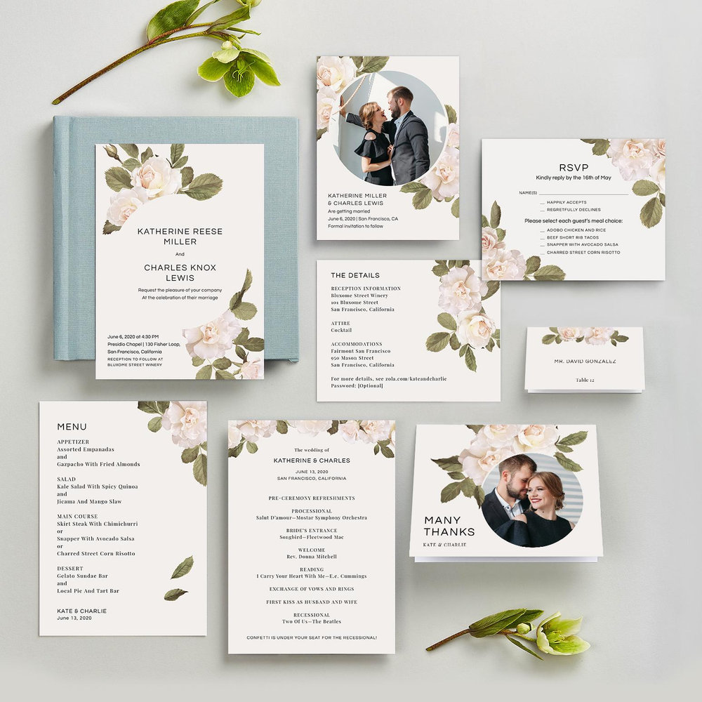 Woads Corner | Ivory | Zola Wedding Invitations