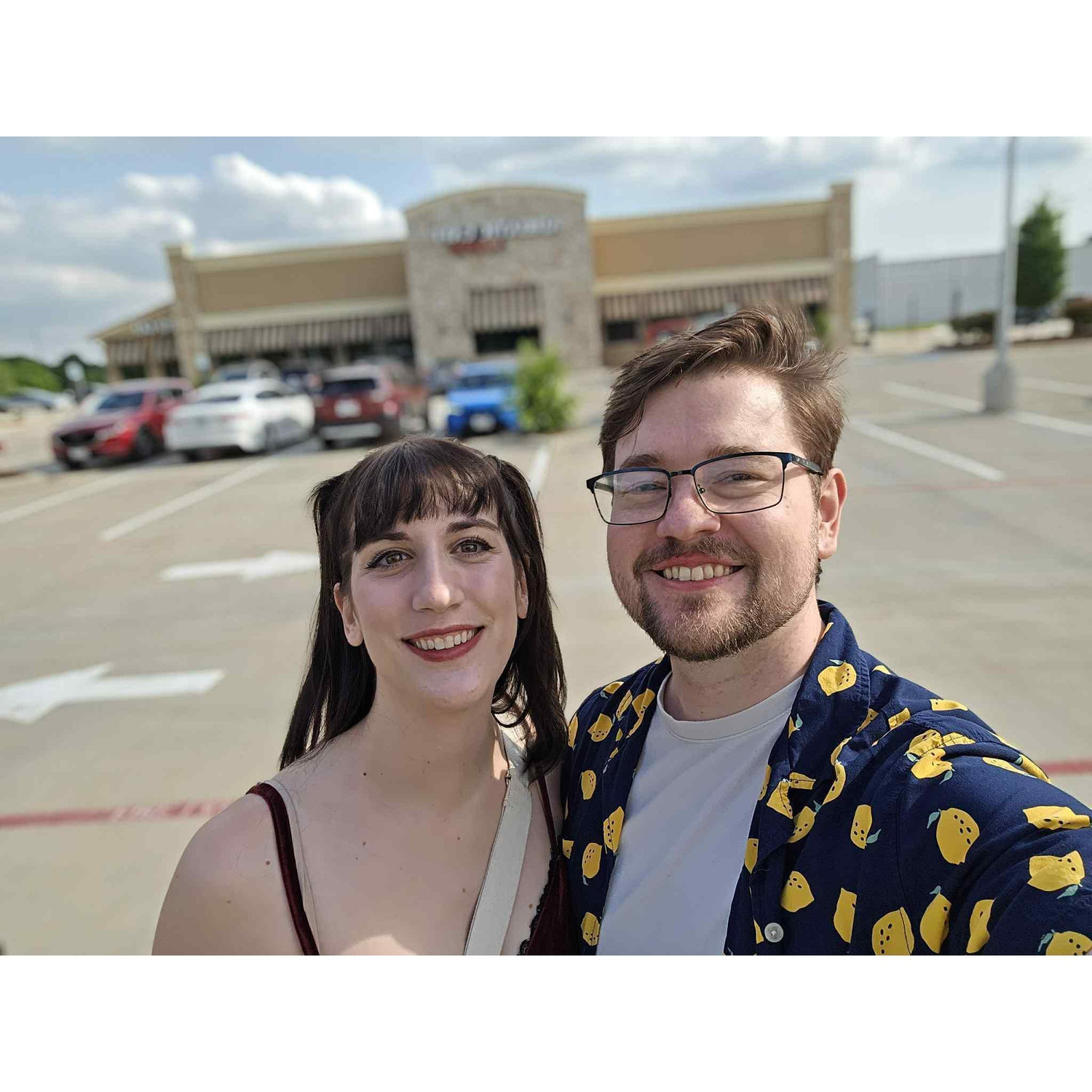 1 yr anniversary, recreating our first date in the same outfits we wore.