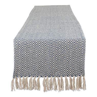 DII Braided Farmhouse Table Runner, 15 x 72 inches, French Blue