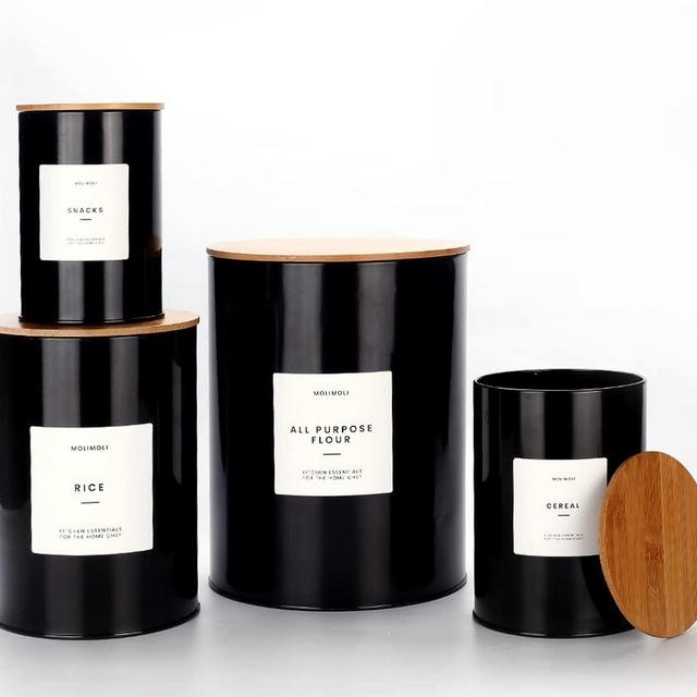 Molimoli Flour and Sugar Containers, Kitchen Containers, Sugar Canisters, Sugar Containers For Countertop, Canisters Sets For The Kitchen, Kitchen Counter Decor, Set of 4