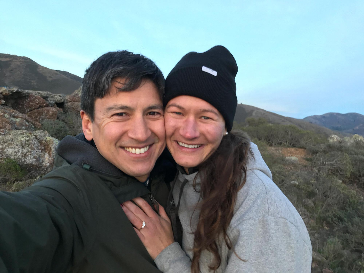 Engaged!  Rodeo Beach, Marin December 23, 2020