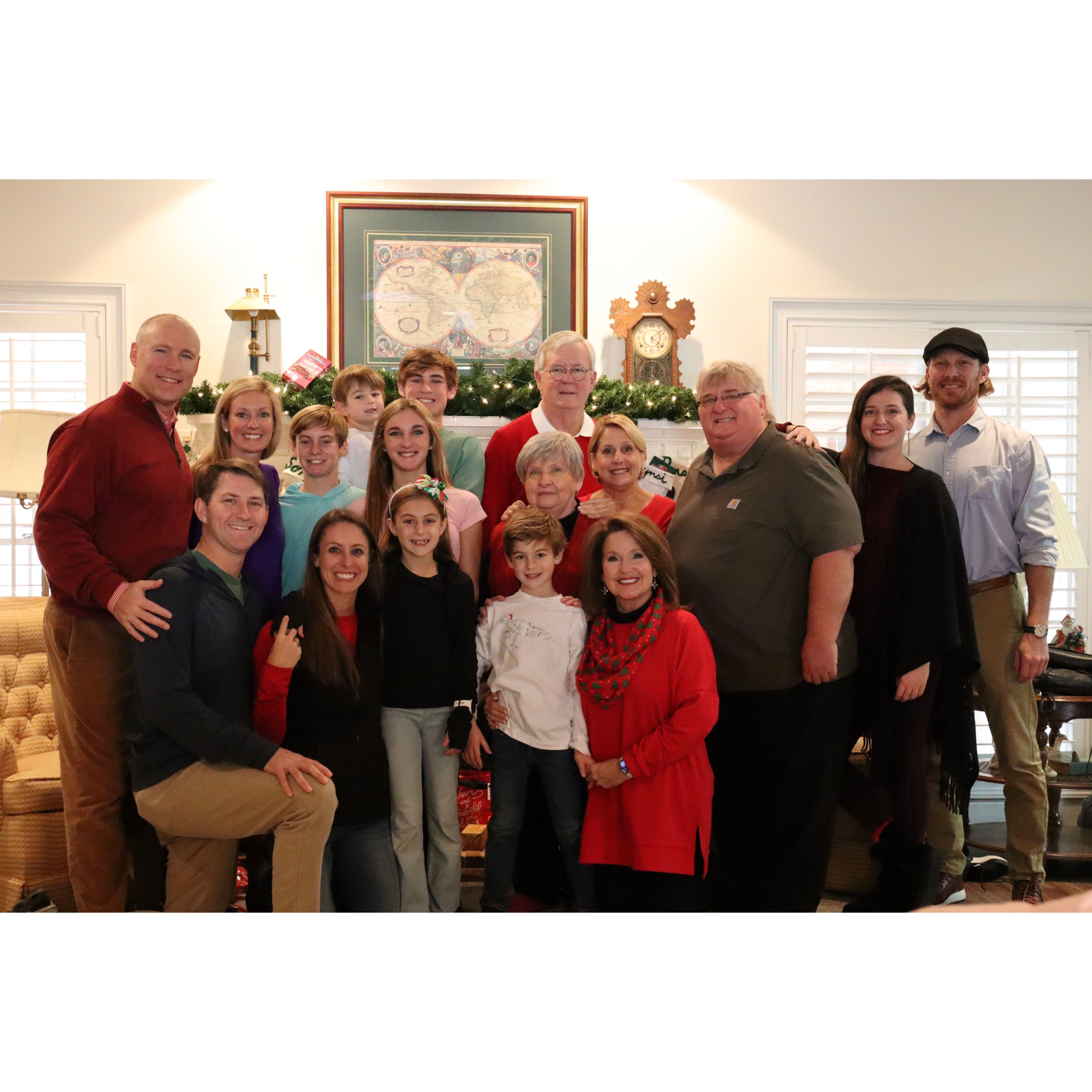 The Lewis family crew. Will received his custom stocking to add to the collection - officially bringing him into the family. :) Dec 2022