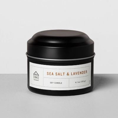 4.1oz Mini Tin Candle Sea Salt &#38; Lavender - Hearth &#38; Hand&#8482; with Magnolia