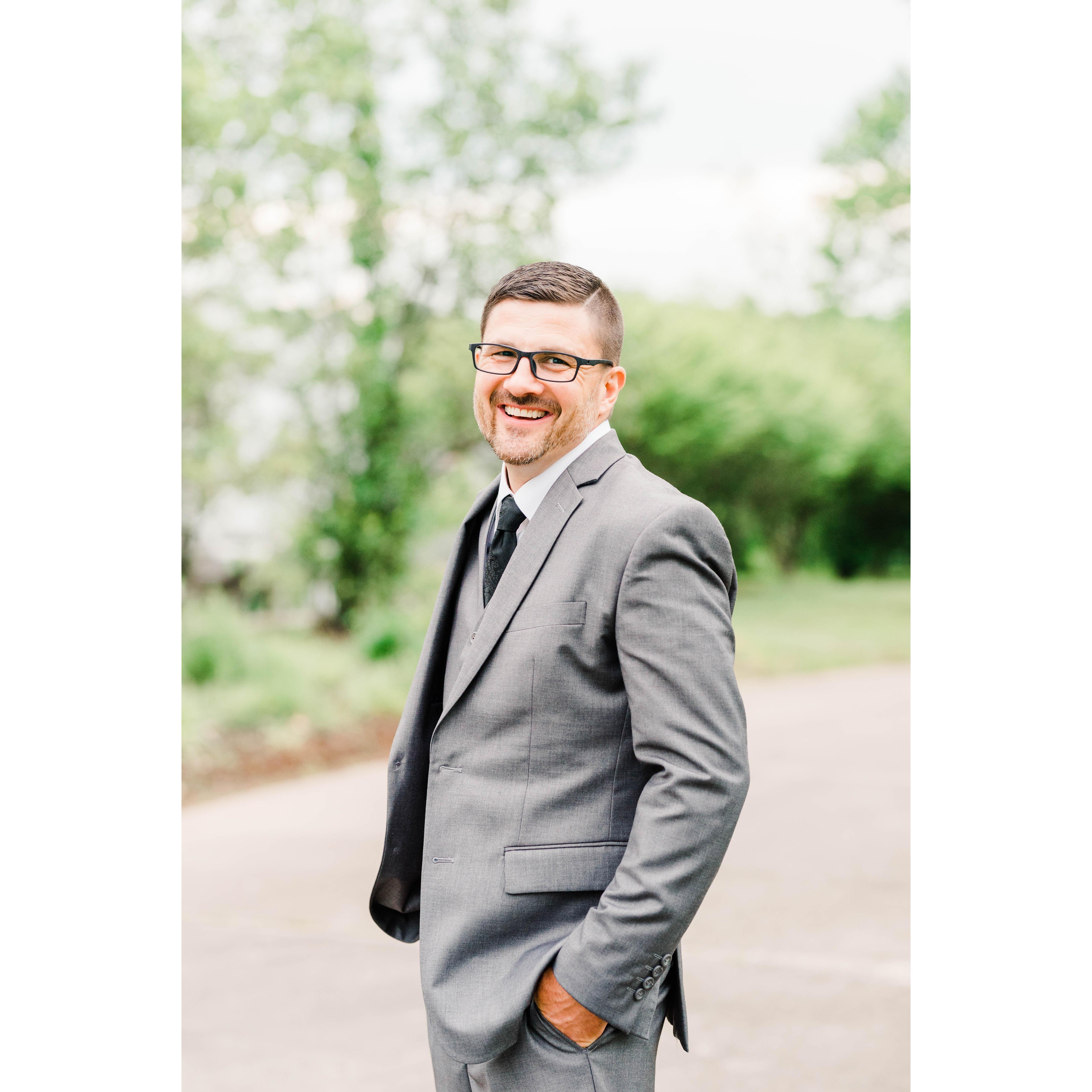 Greg looking so handsome on our wedding day