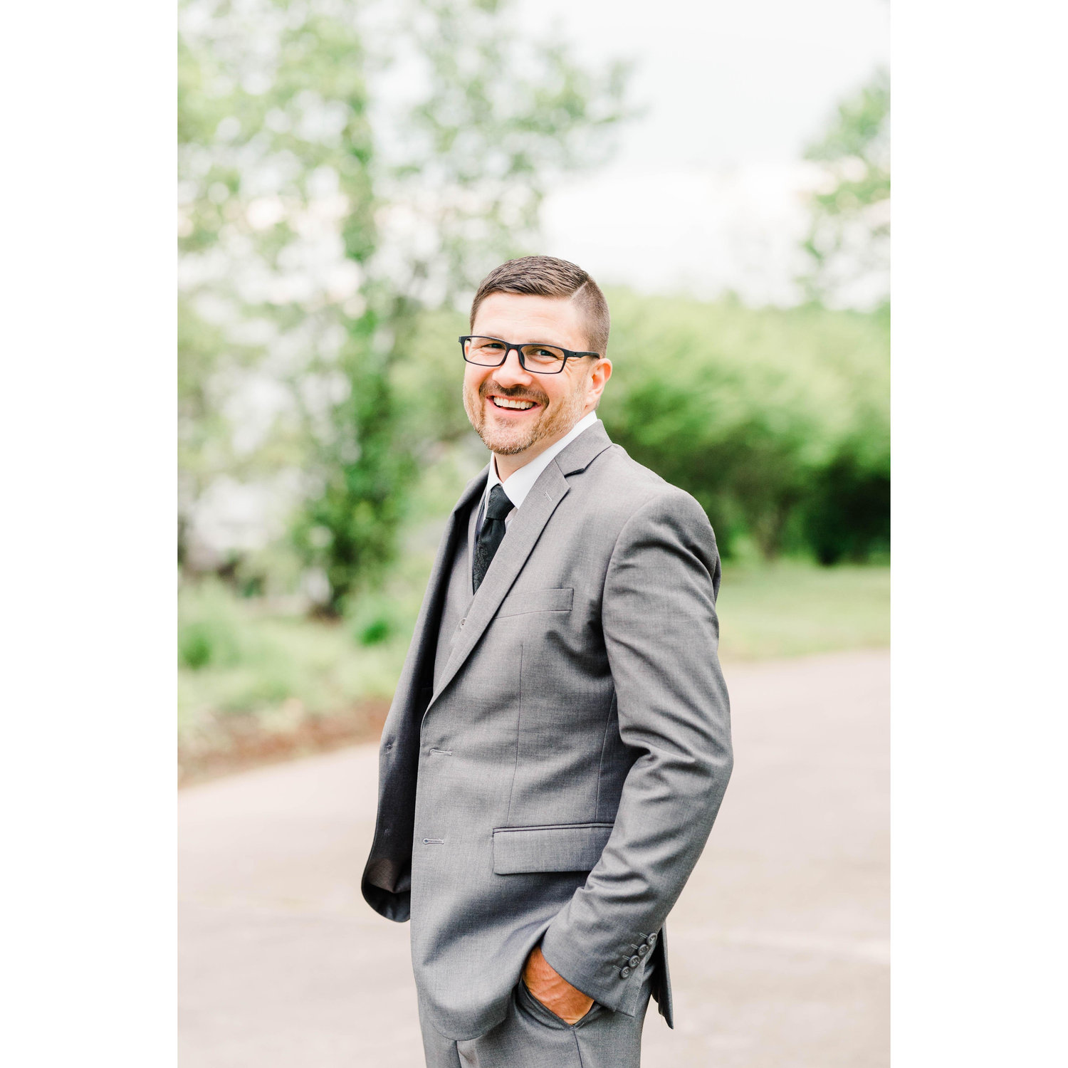 Greg looking so handsome on our wedding day