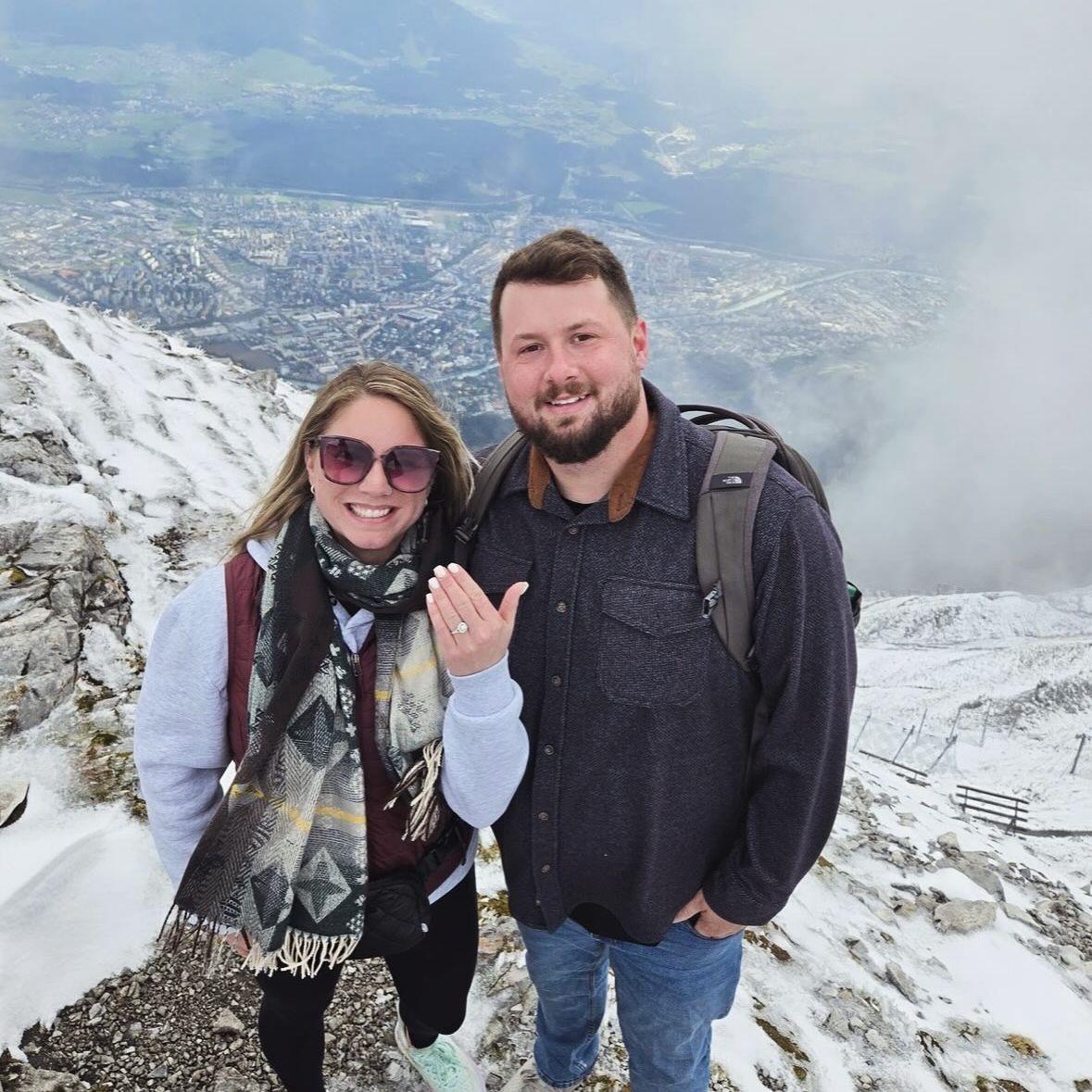 Top of Innsbruck, Austria, on Engagement Day