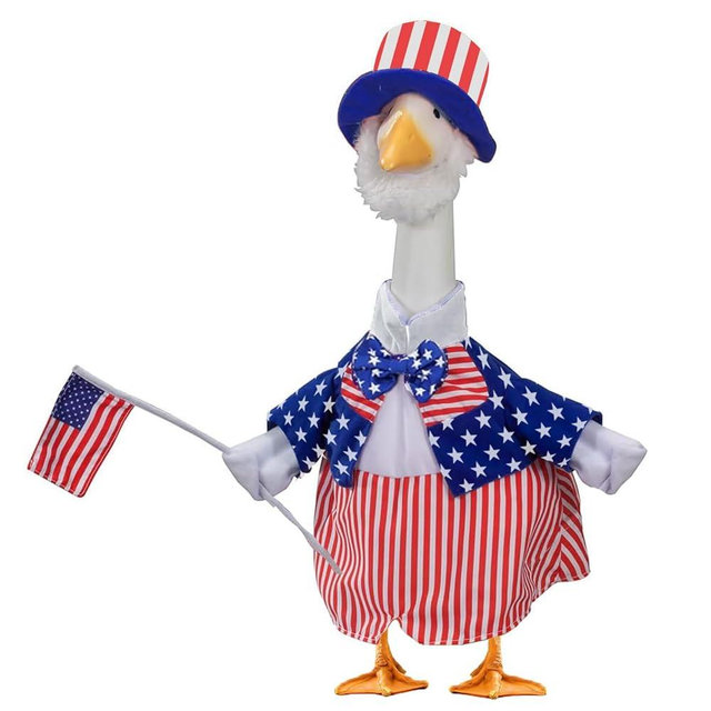 4th of July Porch Goose Outfits Set for 23'' Lawn Goose Clothes Patriotic Porch Goose Outfit for Memorial Day Porch Goose Outfits
