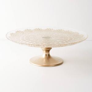 Metallic Lace Cake Stand