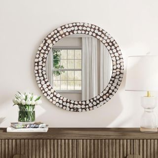 Mila Coconut Shell Mirror