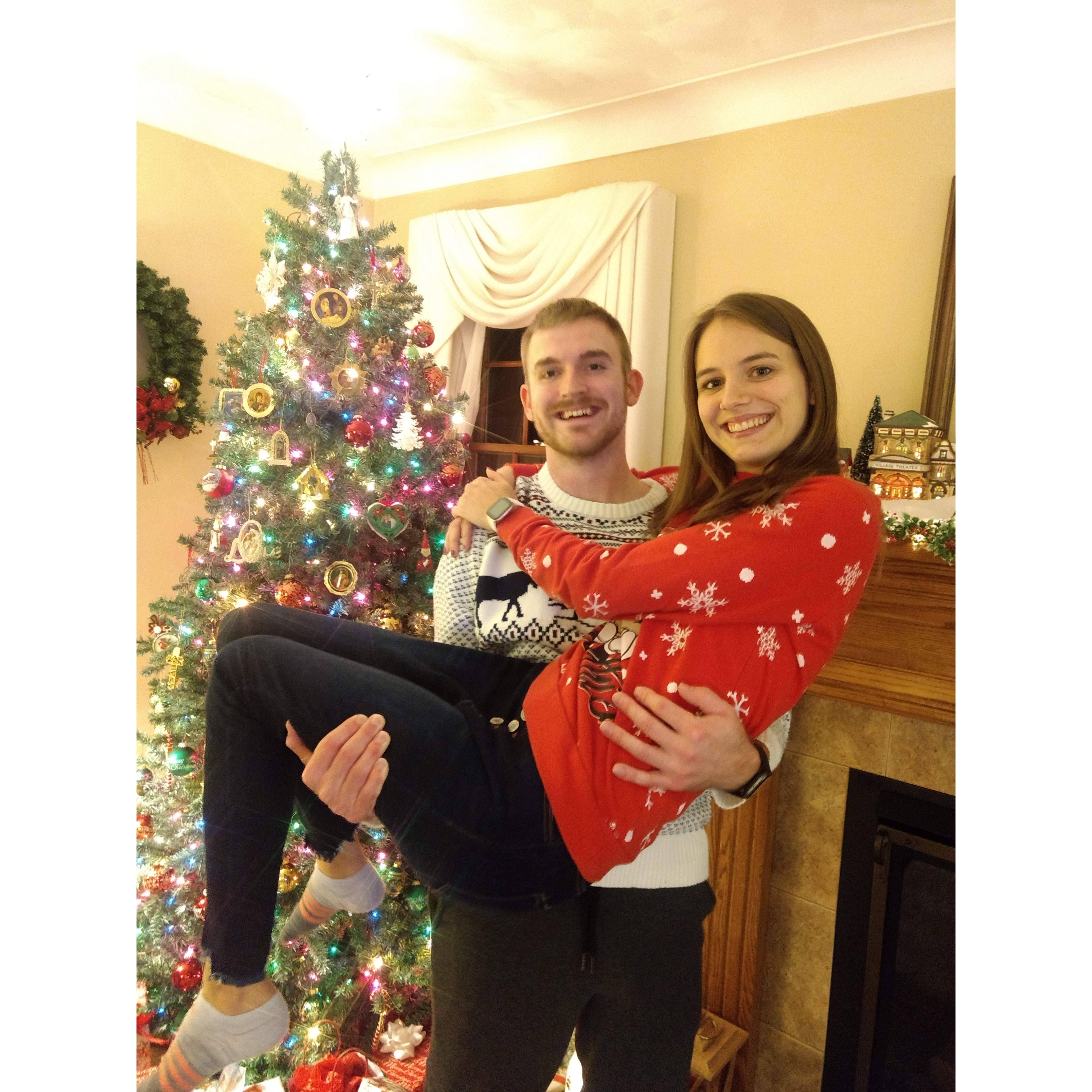 Celebrating Christmas a few days before the proposal